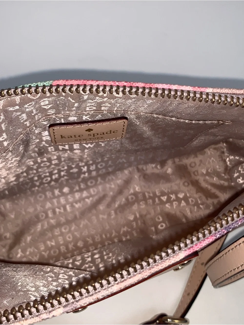 kate spade Wellesley Floral Hanna Crossbody Bag Purse Tan